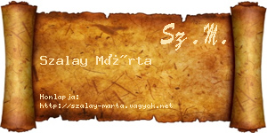 Szalay Márta névjegykártya